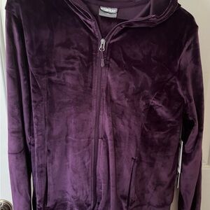 Plush Purple Velvet Hoodie